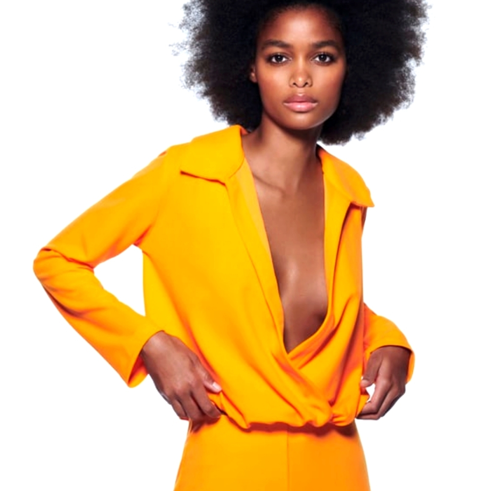 NWTs zara crossover flowy top